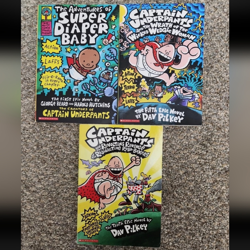 Lot Of 7 Captain Underpants Books Scholastic Paperback - Picture 4 of 5